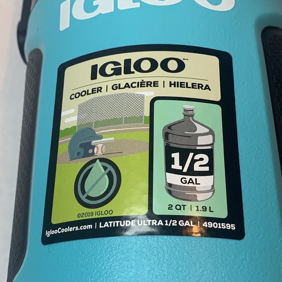 Igloo 1/2 Gallon Insulated Cooler Latitude Ultra Pro Blue New - Picture 7 of 13